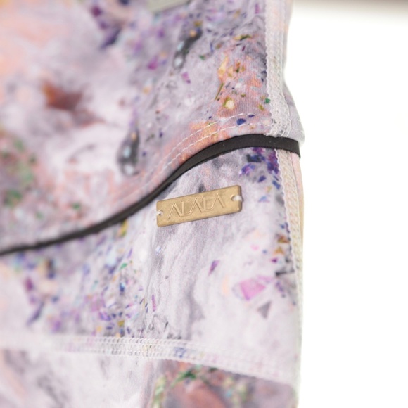 Alala The Captain Multi-color Marble Mesh Ankle Leggings Womens M Athleisure - Picture 7 of 11